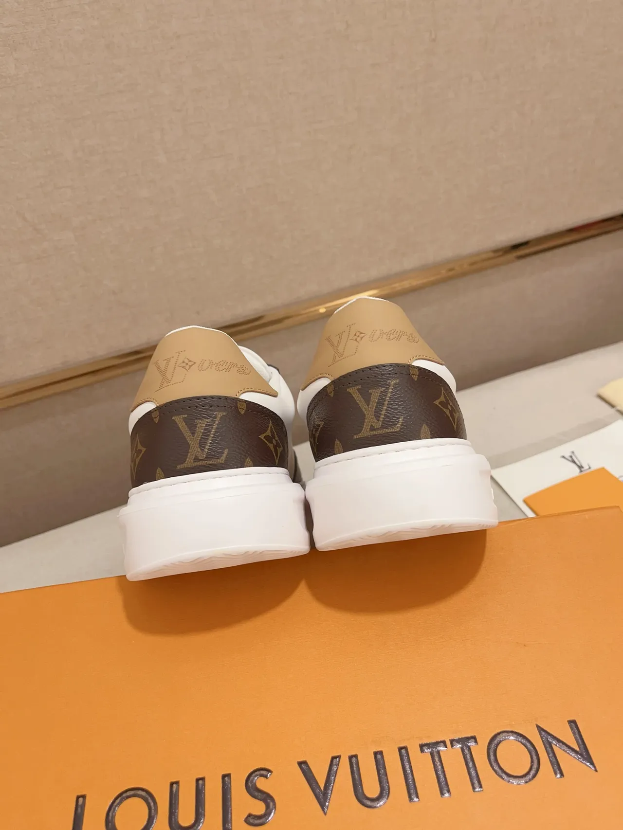Louis Vuitton LV Trainer White Brown Low-Top Monogram Canvas Lifestyle Sneakers 3