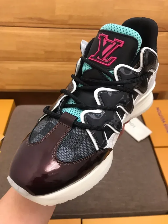 Louis Vuitton LV Trainer White Brown Monogram Leather Overlays Sculpted Sole Lifestyle Sneakers 4