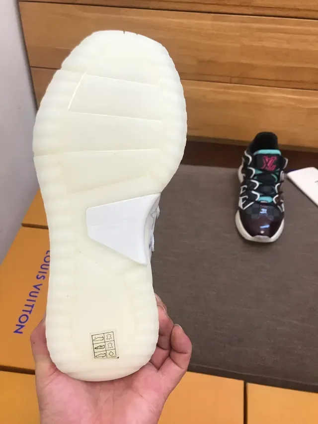 Louis Vuitton LV Trainer White Brown Monogram Leather Overlays Sculpted Sole Lifestyle Sneakers 5