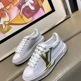 Louis Vuitton LV Trainer Monograma Blanco Oro Lifestyle Sneakers