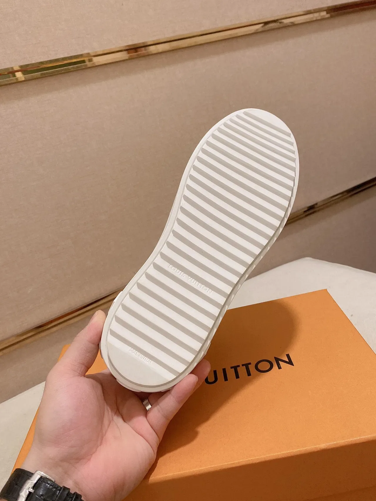 Louis Vuitton LV Trainer Tênis Lifestyle Branco e Cinza Monograma Lona Acentos de Couro 2