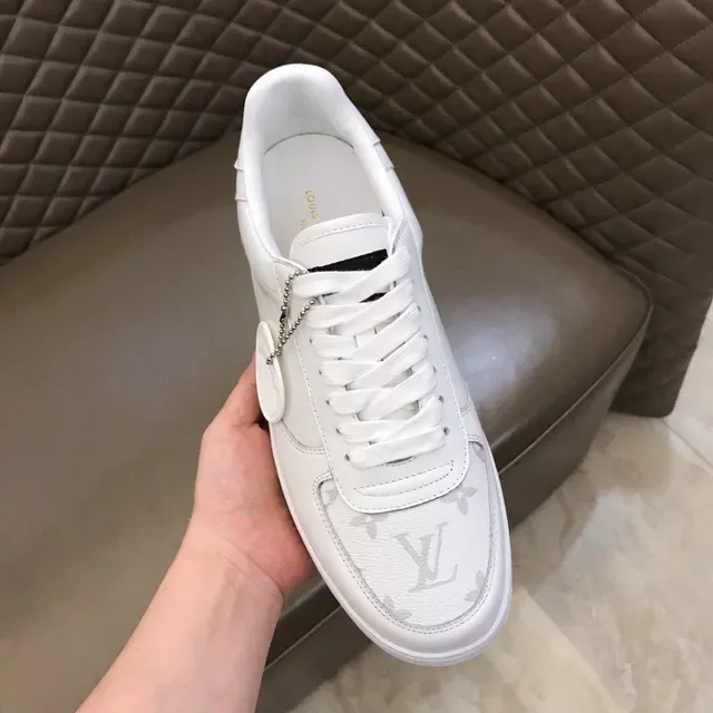 Louis Vuitton LV Trainer White Monogram Leather Clean Lifestyle Sneakers 3