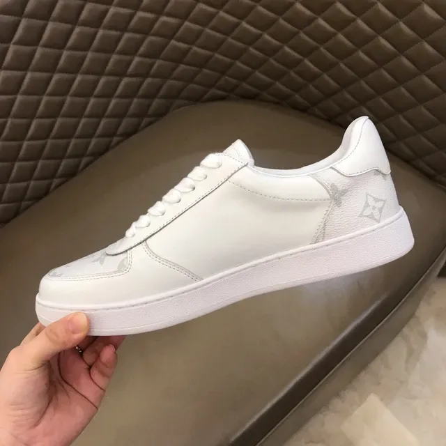 Louis Vuitton LV Trainer White Monogram Leather Clean Lifestyle Sneakers 4