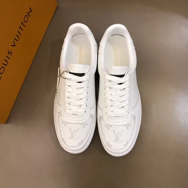 Louis Vuitton LV Trainer White Monogram Leather Clean Lifestyle Sneakers 9