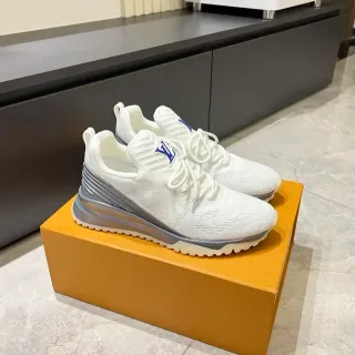Louis Vuitton LV Trainer Zapatillas Lifestyle Blancas Plateadas Tejido Superior Esculpidas Media Suela Lifestyle Sneakers