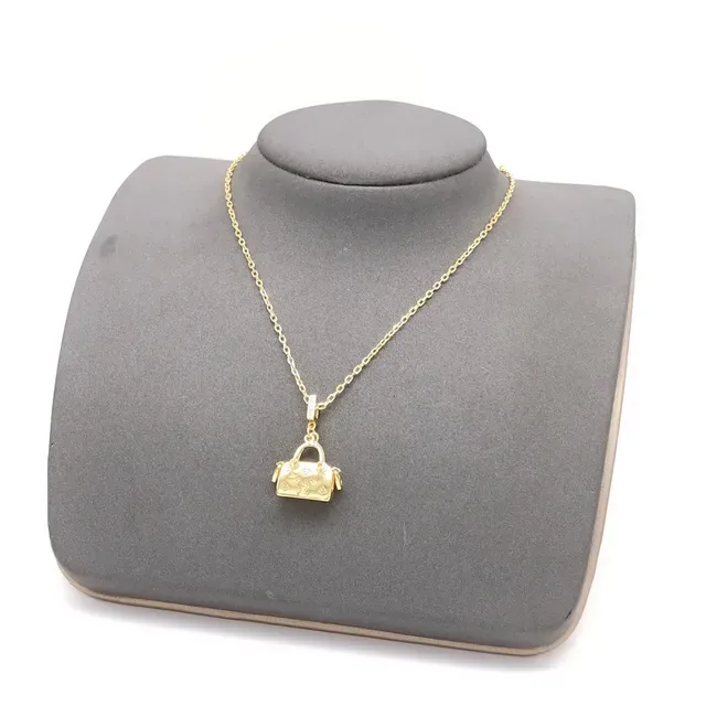 Louis Vuitton Mini Handbag Charm Gold-Tone Necklace 3