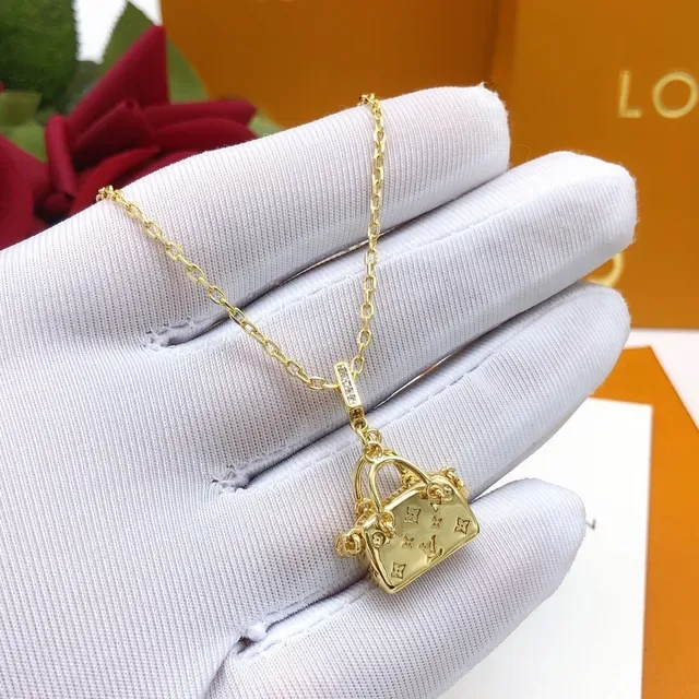 Louis Vuitton Mini Handbag Charm Gold-Tone Necklace 5