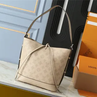 Louis Vuitton Monogram Canvas Beige Bucket Bag
