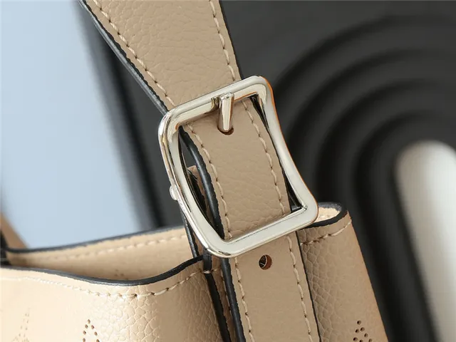 Louis Vuitton Monogram Canvas Beige Bucket Bag 15
