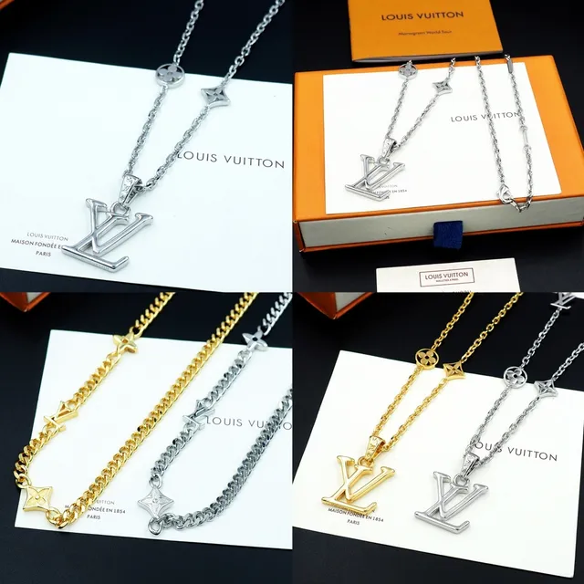 Louis Vuitton Monogram Chain Multi-Charm Silver Necklace 2