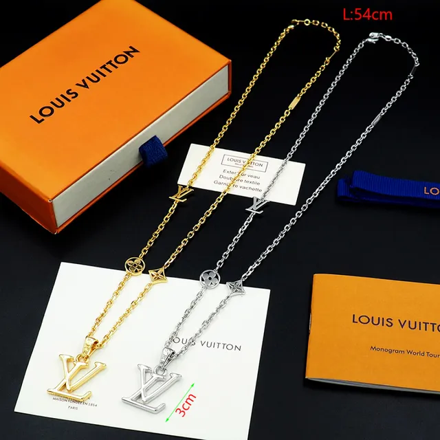 Louis Vuitton Monogram Chain Multi-Charm Silver Necklace 3