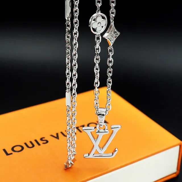 Louis Vuitton Monogram Chain Multi-Charm Silver Necklace 5
