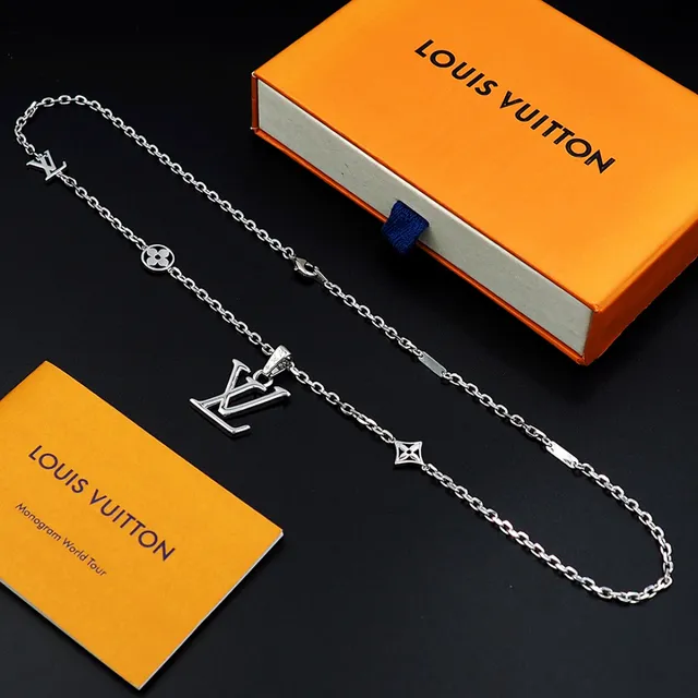 Louis Vuitton Monogram Chain Multi-Charm Silver Necklace 7