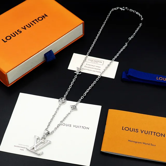 Louis Vuitton Monogram Chain Multi-Charm Silver Necklace 8