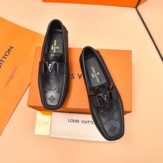 Louis Vuitton Monogram Embossed Leather Buckle Loafers 2