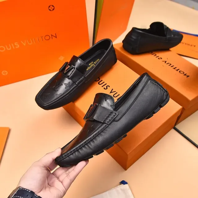 Louis Vuitton Monogram Embossed Leather Buckle Loafers 4