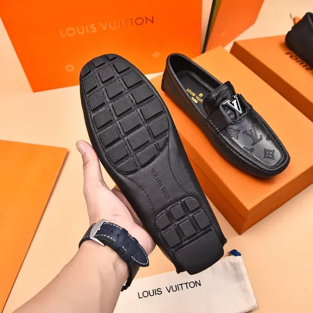 Louis Vuitton Monogram Embossed Leather Buckle Loafers 7