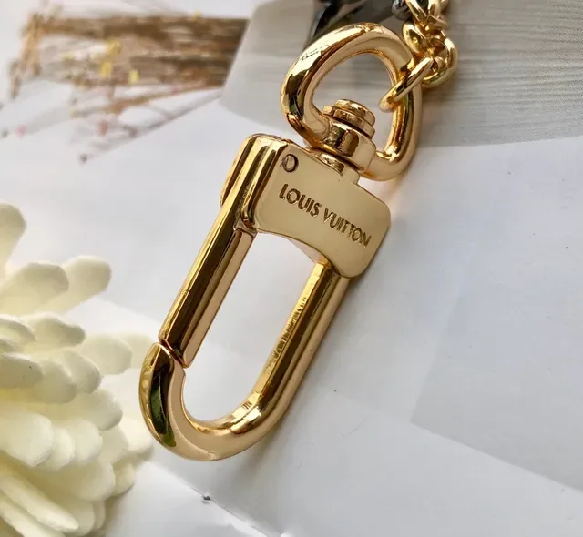 Louis Vuitton Monogram Flower Charm Gold-Tone Pink Enamel Bracelet 2