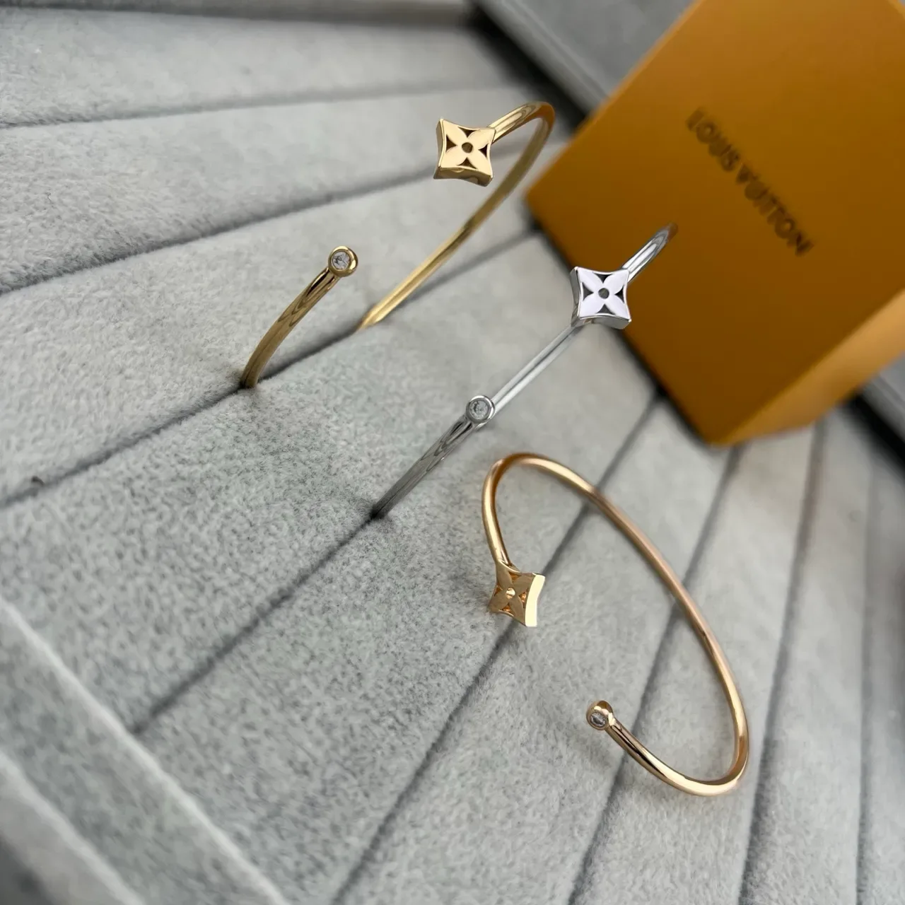 Louis Vuitton Monogram Flower Open Cuff Bracelets 7
