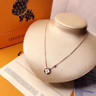 Louis Vuitton Monogram Flower Pendant Rose-Gold Necklace