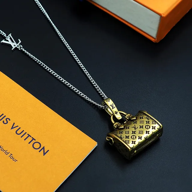 Louis Vuitton Monogram Handbag Pendant Necklace 4