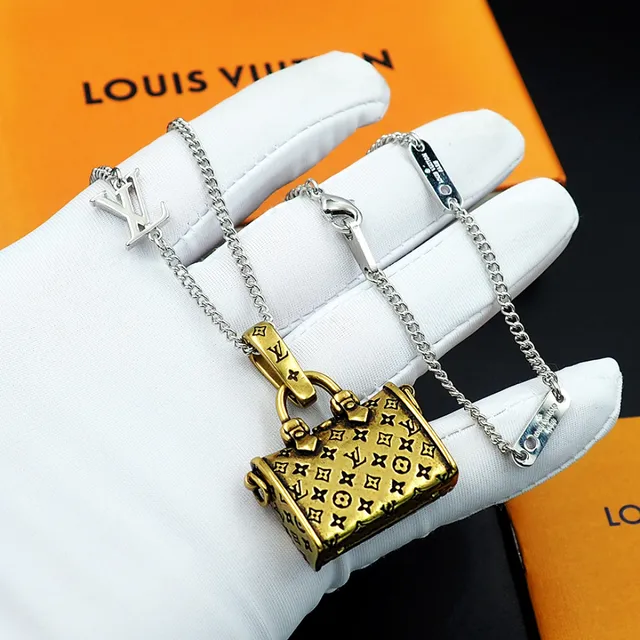 Louis Vuitton Monogram Handbag Pendant Necklace 6