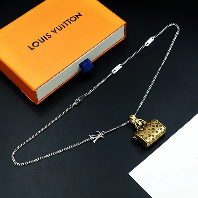 Louis Vuitton Monogram Handbag Pendant Necklace 7