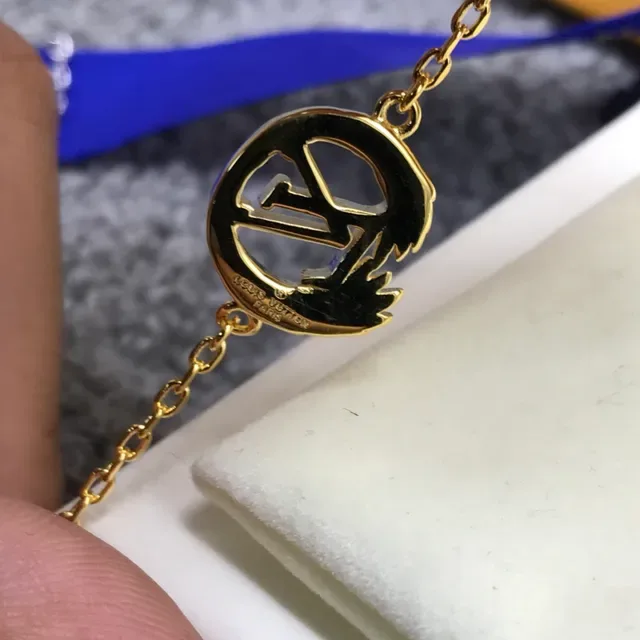 Louis Vuitton Monogram Icons Gold-Tone Chain Bracelet 4