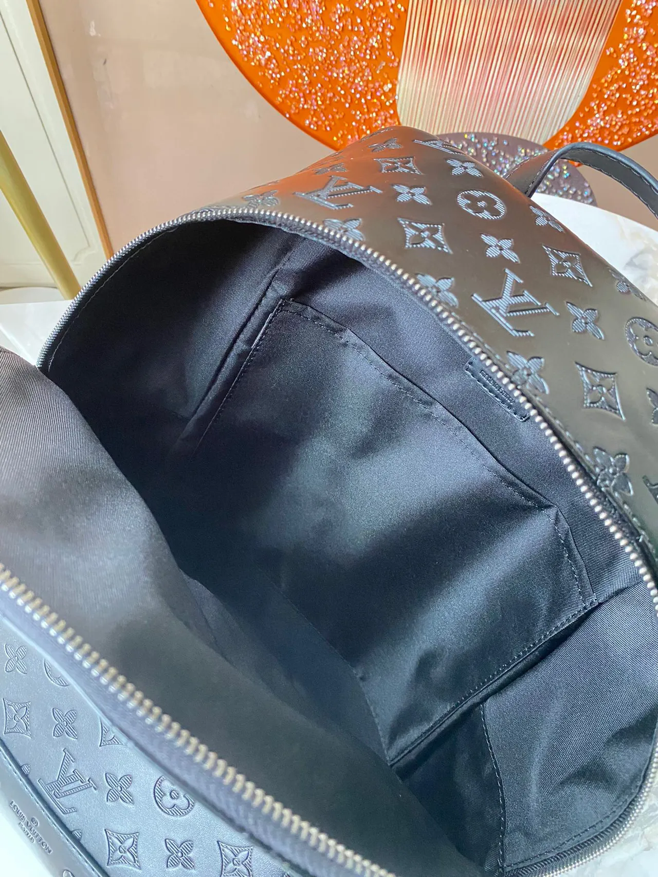 Louis Vuitton Monogram Leather Black Casual Backpack 3