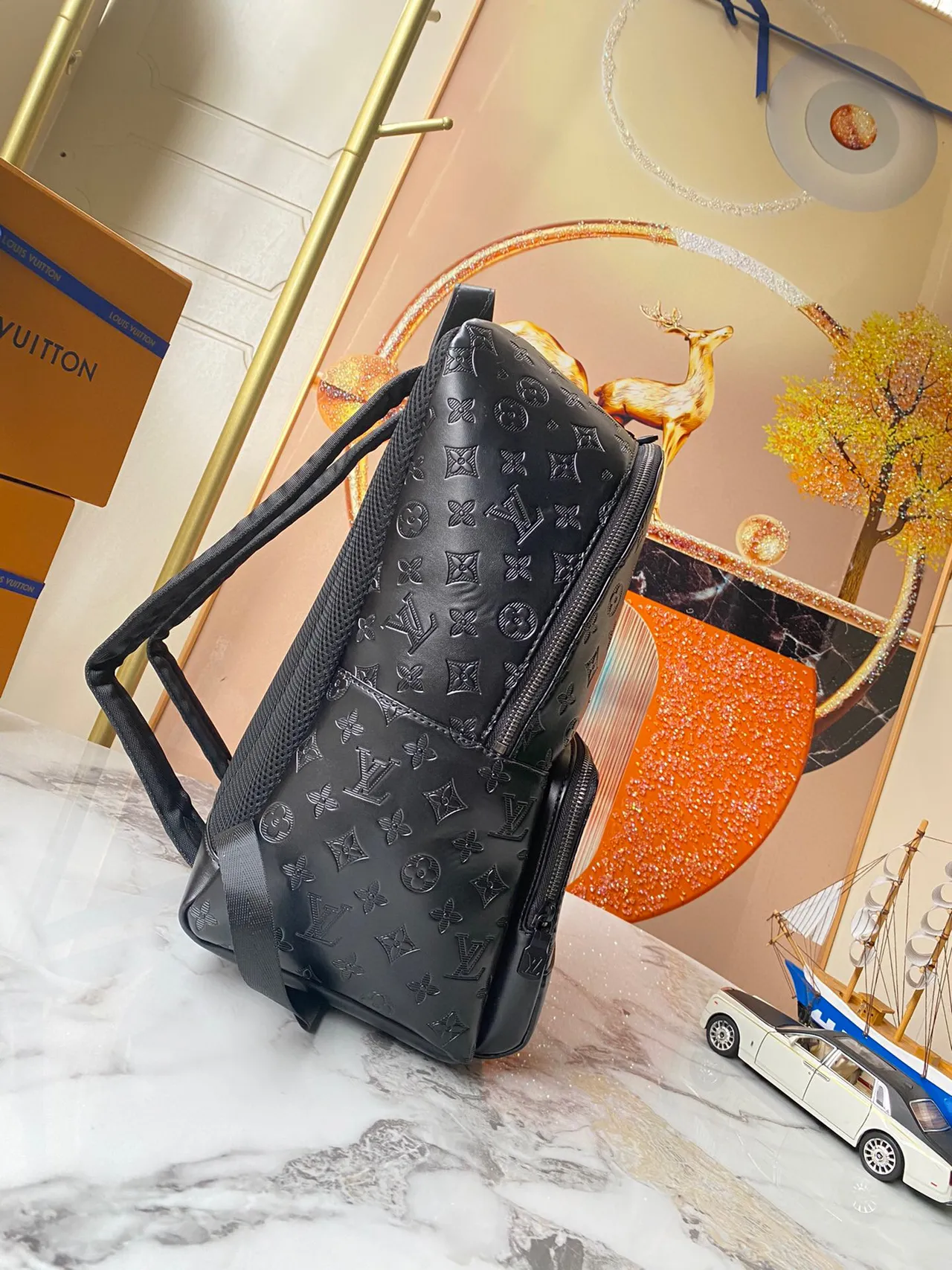 Louis Vuitton Monogram Leather Black Casual Backpack 9