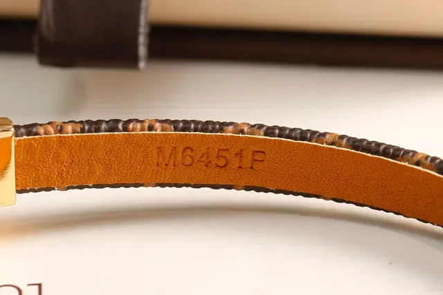 Louis Vuitton Monogram Pulseira de Couro Marrom Dourado Textura Trançada 3