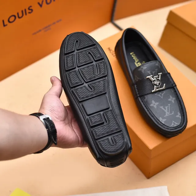 Louis Vuitton Monogram Leather LV Buckle Loafers 4