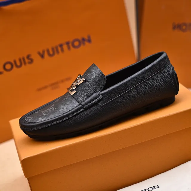 Louis Vuitton Monogram Leather LV Buckle Loafers 5