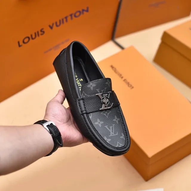 Louis Vuitton Monogram Leather LV Buckle Loafers 6