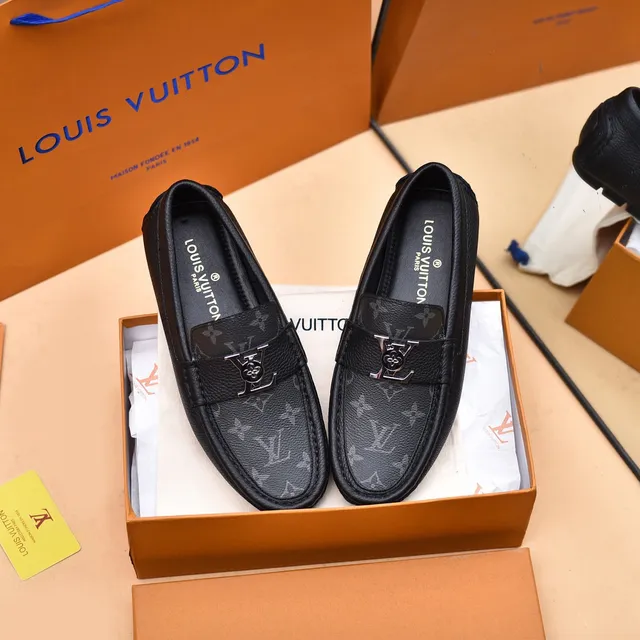 Louis Vuitton Monogram Leather LV Buckle Loafers 9