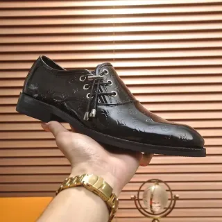 Louis Vuitton Monogram Patent Leather Cap-Toe Oxford Shoes
