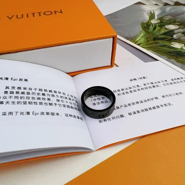 Louis Vuitton Monogram Ring Black-Coated Metal Ring 2