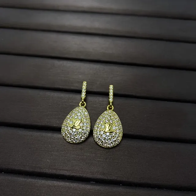 Louis Vuitton Monogram Teardrop Pavé Crystal Earrings 3