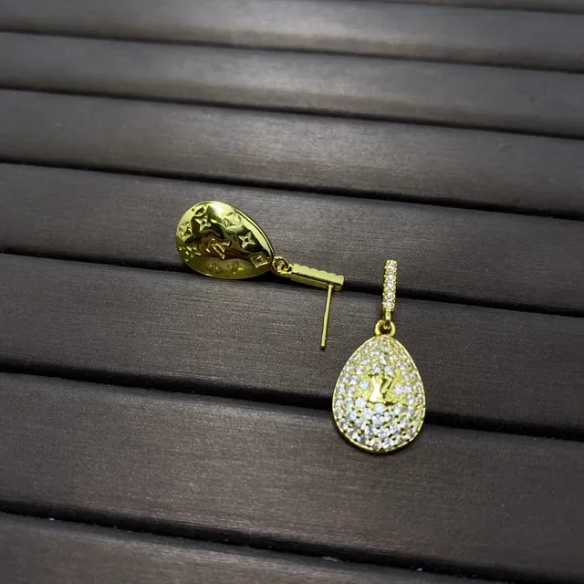 Louis Vuitton Monogram Teardrop Pavé Crystal Earrings 6