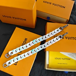 Louis Vuitton Monogram World Tour Multicolor Enamel Chain Bracelets