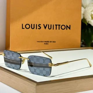 Louis Vuitton Monogrammed Lens Rectangular Rimless Sunglasses