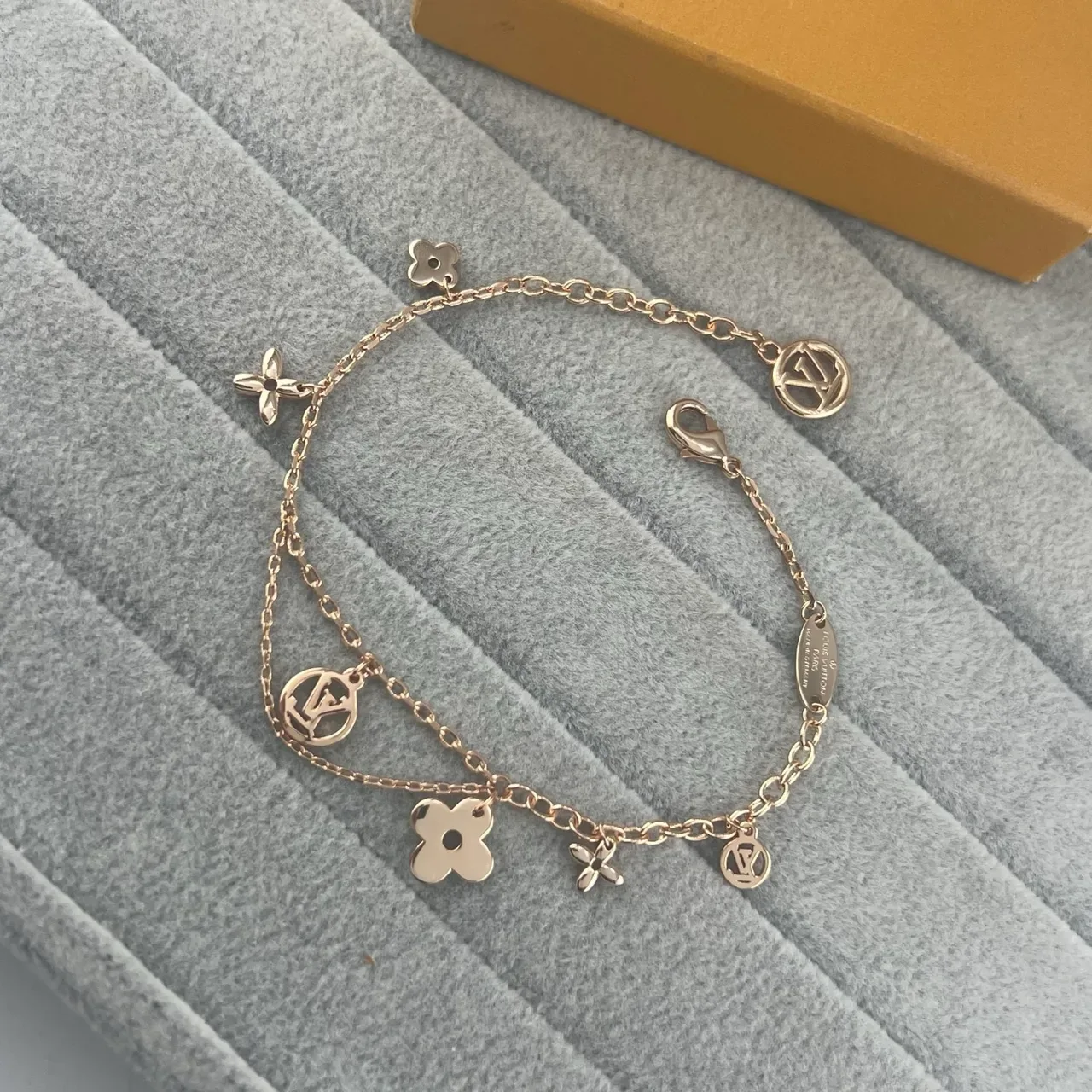 Louis Vuitton Multi-Charm Floral and Monogram Bracelet 5