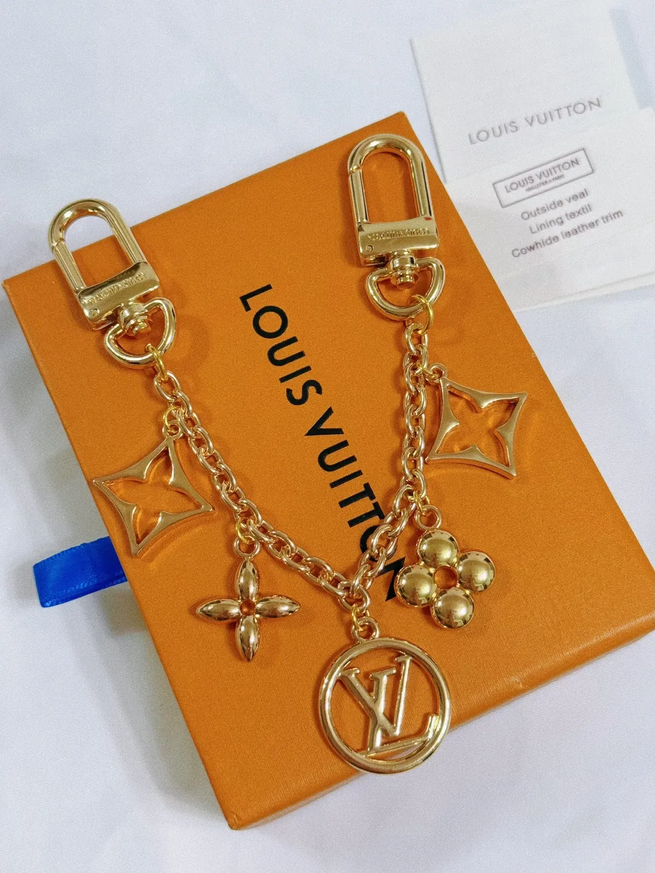 Louis Vuitton मल्टी चार्म गोल्ड-टोन चेन कीचेन ब्रेसलेट 6