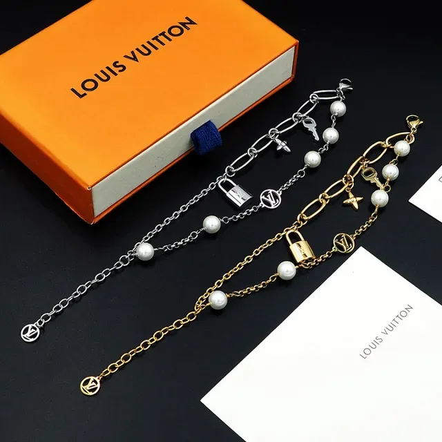 Louis Vuitton Multi-Charm Pearl and Monogram Silver Bracelet 3
