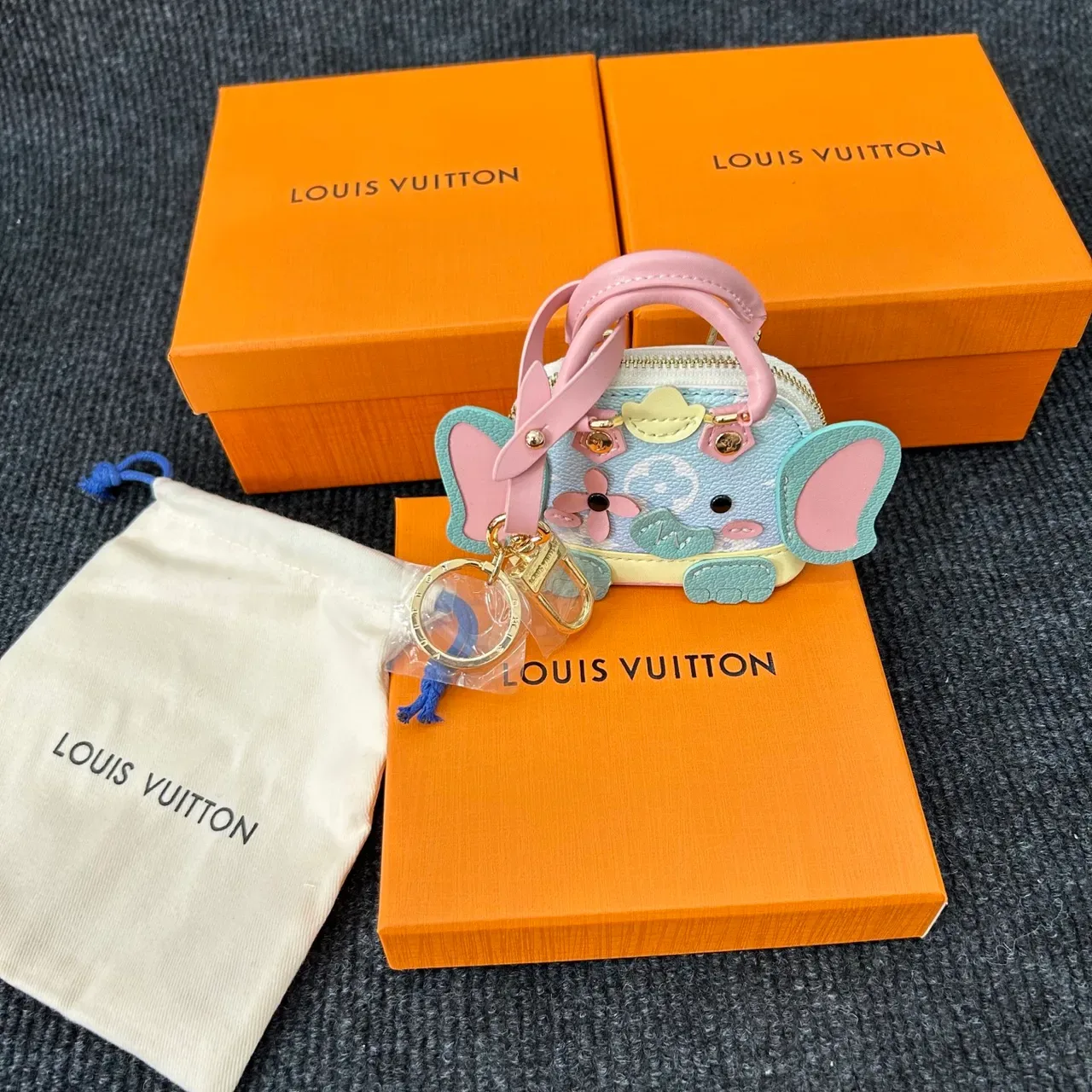 Louis Vuitton Multicolor Beige Dome-Shaped Miniature Boston Bag 10