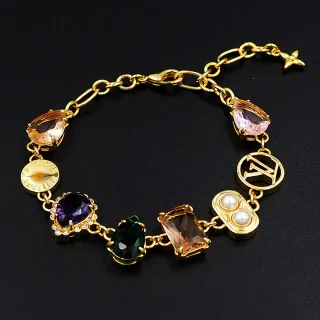 Louis Vuitton Pulsera de encanto con gemas multicolores