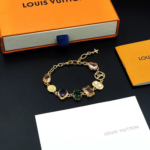 Louis Vuitton Multicolor Gemstone Charm Bracelet 6