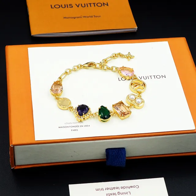 Louis Vuitton Multicolor Gemstone Charm Bracelet 10
