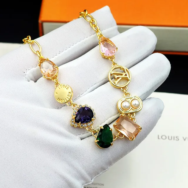 Louis Vuitton Multicolor Gemstone Charm Bracelet 11