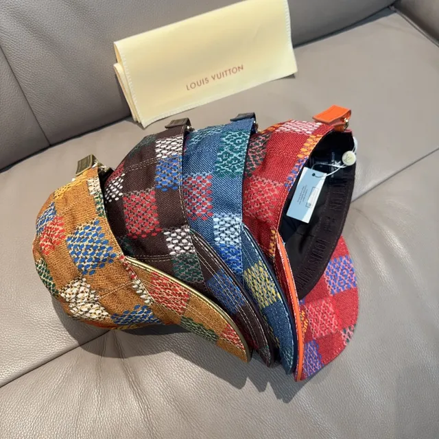 Louis Vuitton Multicolor Jacquard Check Baseball Cap 2